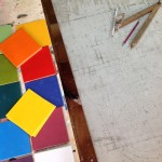 Um tampo de mosaico totalmente personalizado