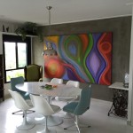 A tela mais linda que já pintei, no lugar perfeito! - Na casa do cliente