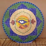 Mosaico - Etapas da confecção de uma mandala para piso