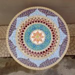 Mandala de mosaico linda e colorida, para mesa - maio/2016