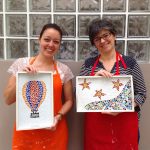 Curso de mosaico e curso de pintura em móveis - agosto de 2016