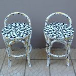 Repaginação de bancos antigos da Thonart | Mosaico e pintura