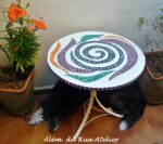 Novas criações em mosaico - Mesas para sacadas pequenas