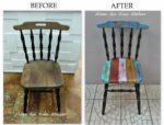 Uma cadeira colorida - Curso de pintura em móveis